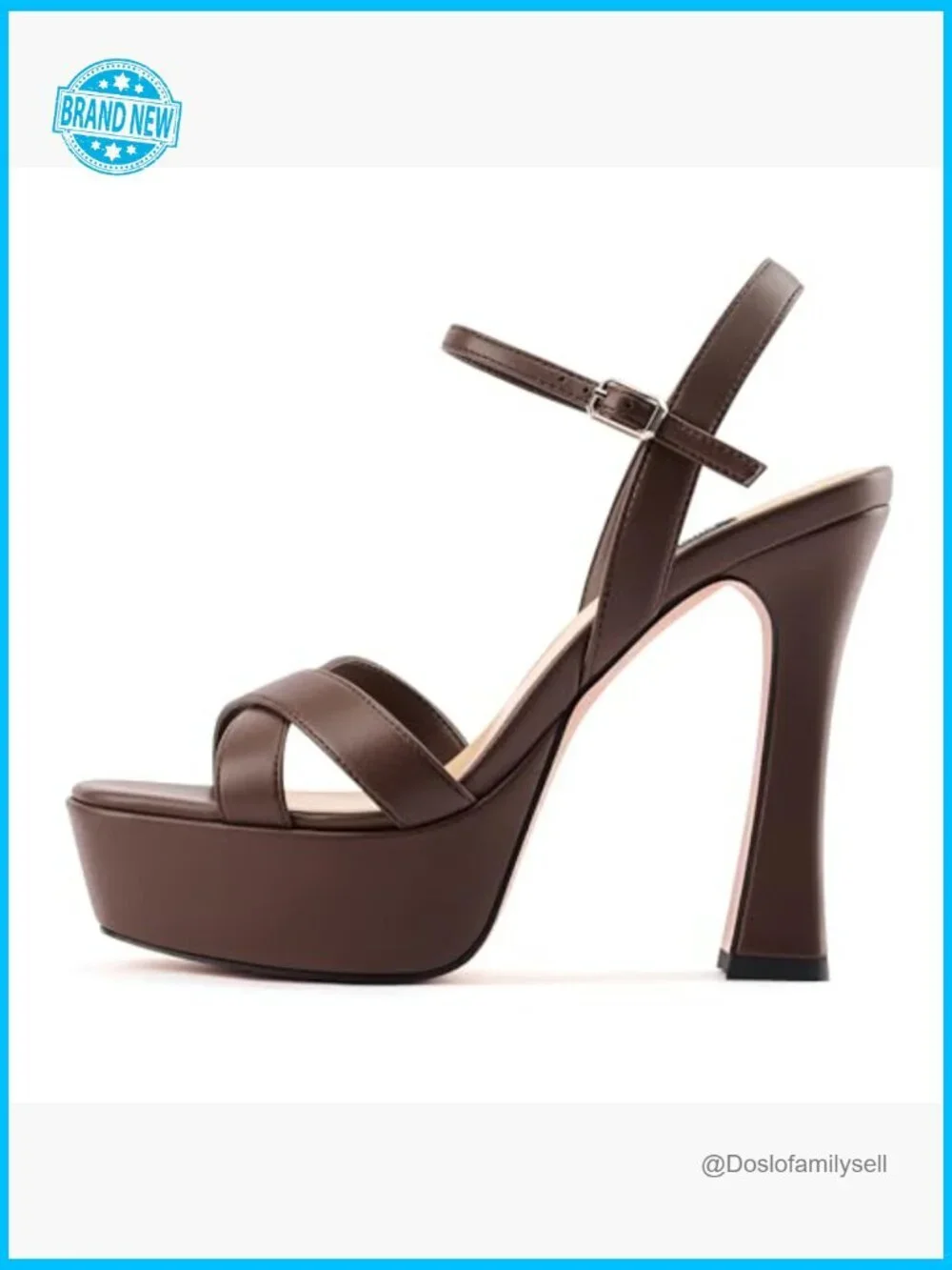 Chunky Platform Heeled Sandals Open Toe Ankle Strap Dress Shoes Wedding Work